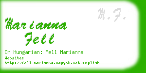 marianna fell business card